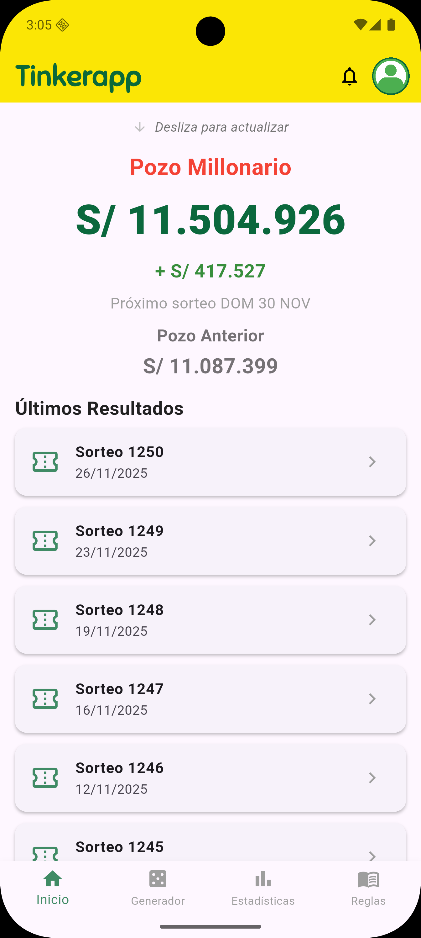 Captura de pantalla de la app Tinkerapp